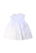 A White Sleeveless Dresses from Petit Bateau in size 3T for girl. (Back View)
