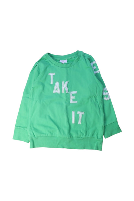 A Green Crewneck Sweatshirts from Seed in size 4T for boy. (Front View)