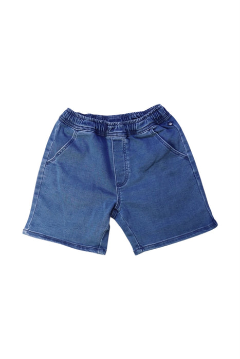 A Blue Shorts from Petit Bateau in size 6T for boy. (Front View)