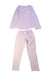 A Pink Pyjama Sets from Petit Bateau in size 6T for girl. (Back View)