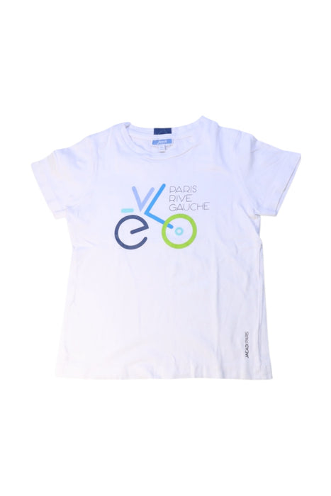 A White Short Sleeve T Shirts from Jacadi in size 6T for boy. (Front View)