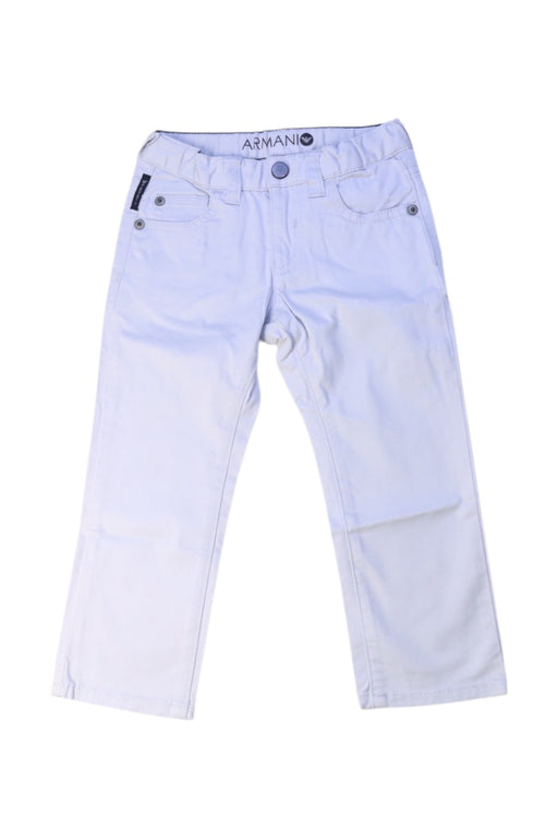 A White Casual Pants from Armani in size 2T for boy. (Front View)