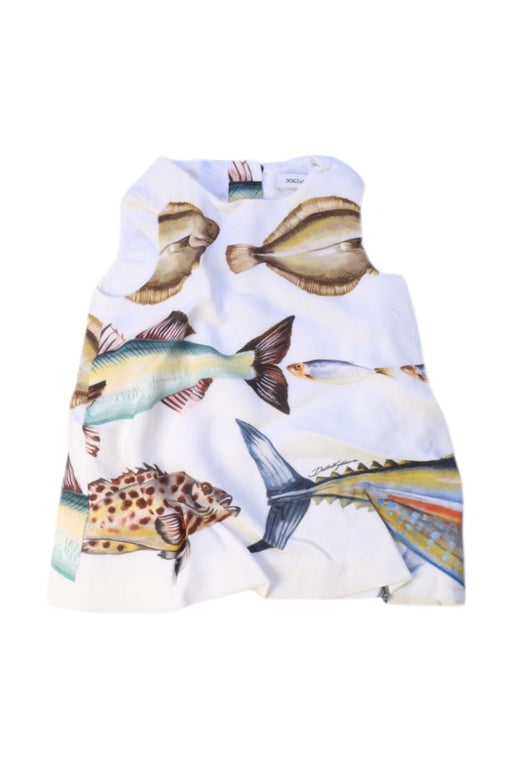 A Multicolour Sleeveless Dresses from Dolce & Gabbana in size 3-6M for girl. (Front View)