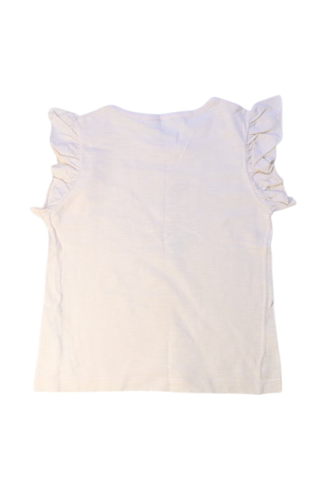 A Ivory Short Sleeve Tops from Petit Bateau in size 6T for girl. (Back View)