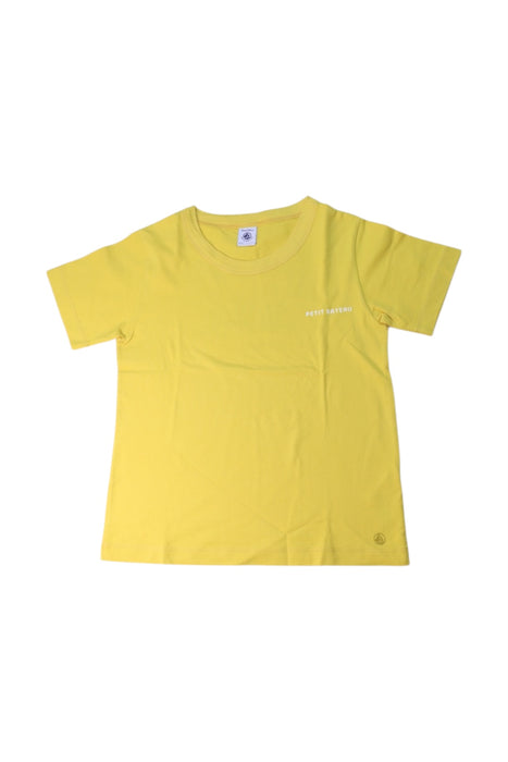 A Yellow Short Sleeve T Shirts from Petit Bateau in size 8Y for boy. (Front View)