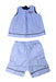 A Blue Shorts Sets from Armani in size 3-6M for girl. (Front View)