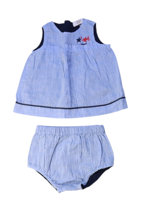 A Blue Shorts Sets from Armani in size 3-6M for girl. (Back View)