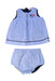 A Blue Shorts Sets from Armani in size 3-6M for girl. (Back View)