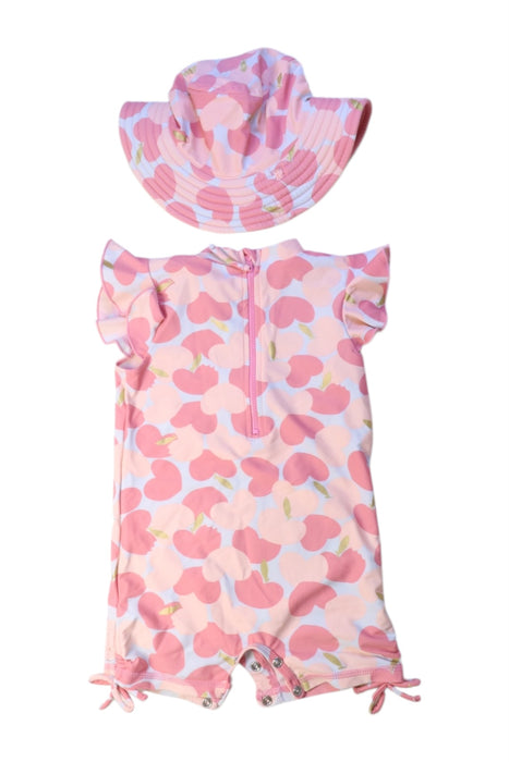 A Pink Swim Sets from Snapper Rock in size 12-18M for girl. (Back View)