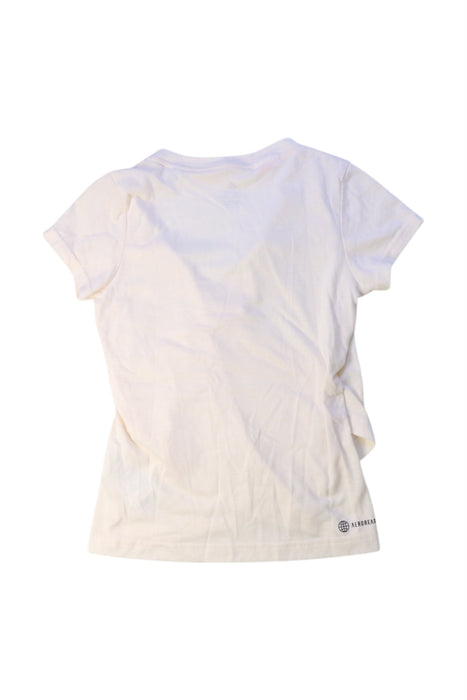 A White Active Tops from Adidas in size 9Y for girl. (Back View)