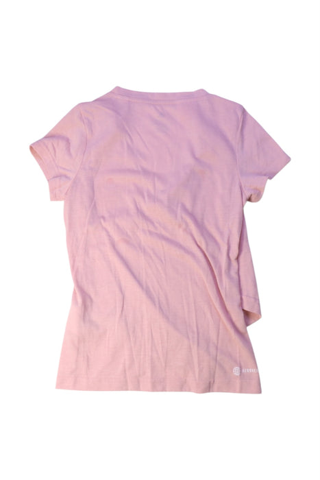 A Pink Short Sleeve Tops from Adidas in size 9Y for girl. (Back View)