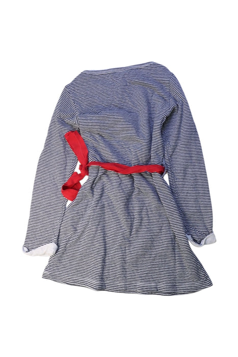 A Blue Long Sleeve Dresses from Petit Bateau in size 8Y for girl. (Back View)