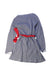 A Blue Long Sleeve Dresses from Petit Bateau in size 8Y for girl. (Back View)
