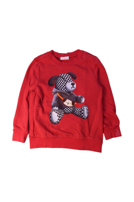A Red Crewneck Sweatshirts from Momonittu in size 6T for boy. (Front View)