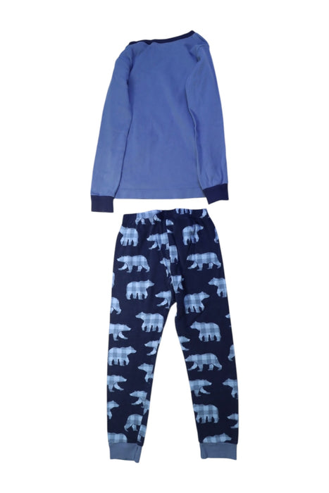 A Blue Pyjama Sets from Little Blue House in size 6T for boy. (Back View)