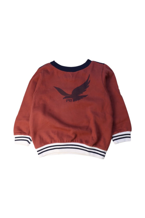 A Brown Crewneck Sweatshirts from Petit Bateau in size 4T for boy. (Front View)