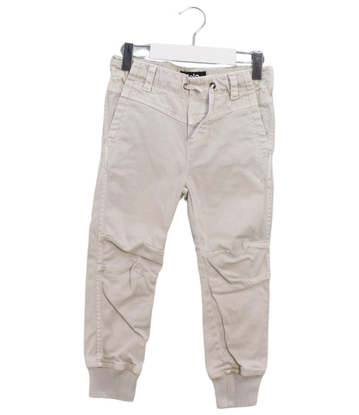A Taupe Casual Pants from Molo in size 5T for boy. (Front View)
