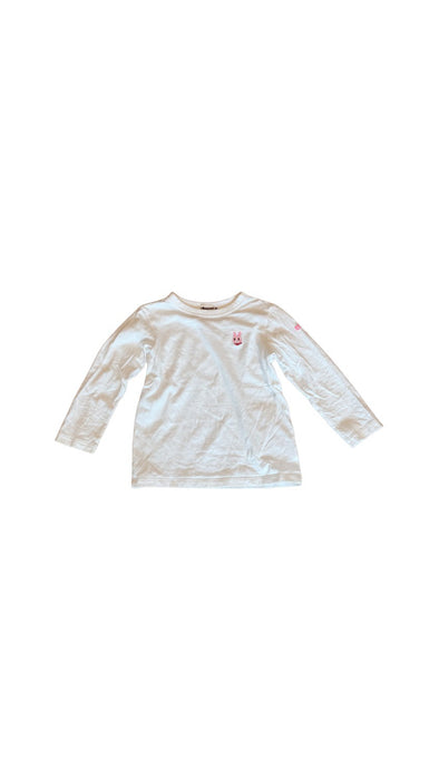 A White Long Sleeve T Shirts from Miki House in size 2T for neutral. (Front View)