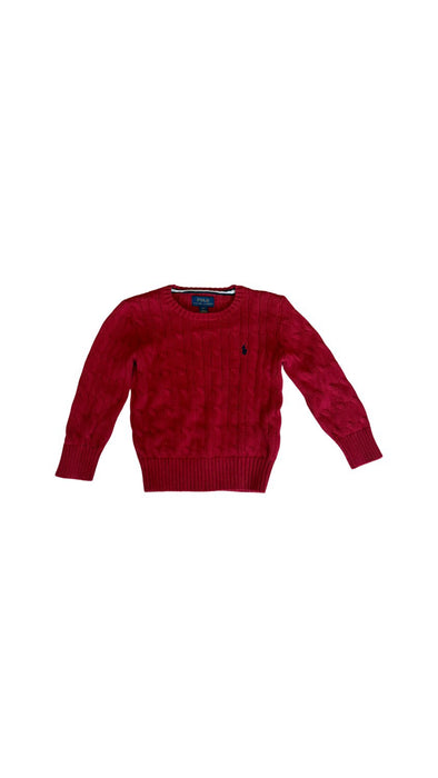 A Red Knit Sweaters from Polo Ralph Lauren in size 3T for neutral. (Front View)