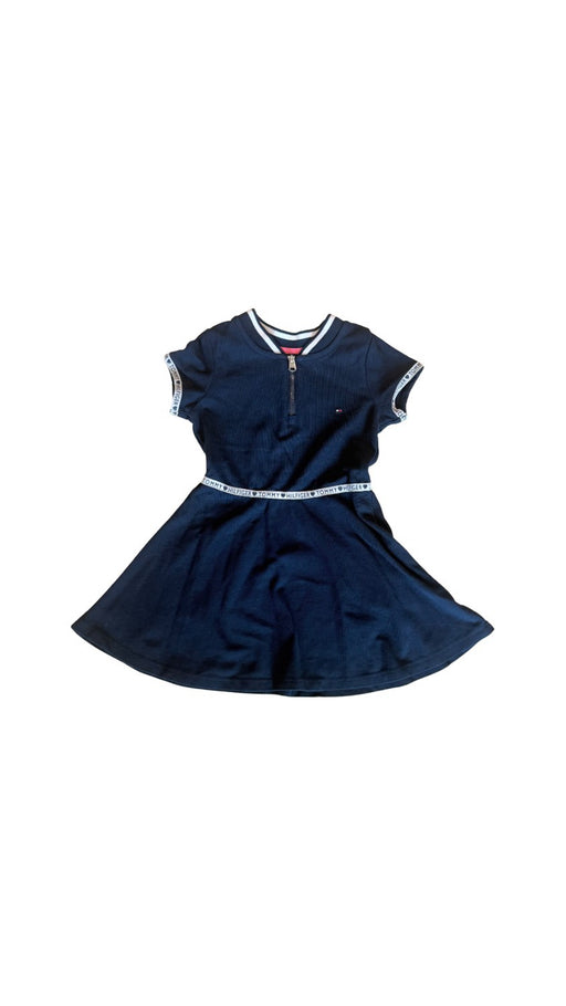 A Navy Short Sleeve Dresses from Tommy Hilfiger in size 3T for girl. (Front View)