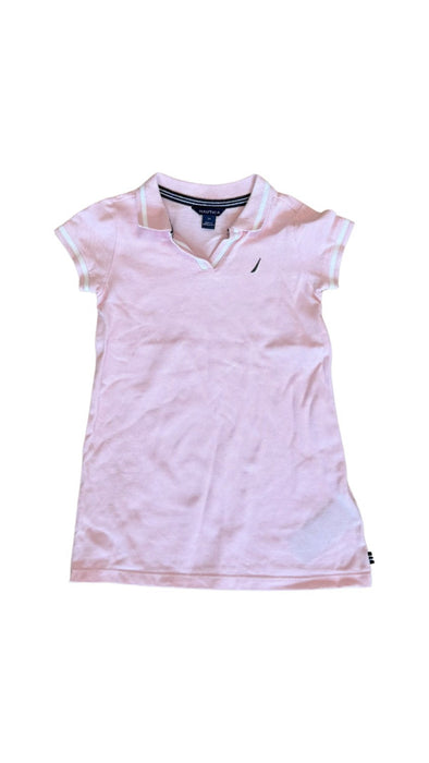 A Pink Short Sleeve Dresses from Nautica in size 3T for girl. (Front View)