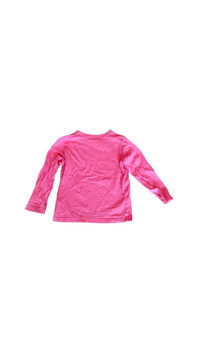 A Pink Long Sleeve Shirts from Miki House in size 4T for girl. (Back View)
