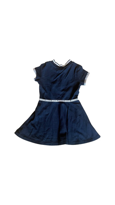 A Navy Short Sleeve Dresses from Tommy Hilfiger in size 3T for girl. (Back View)