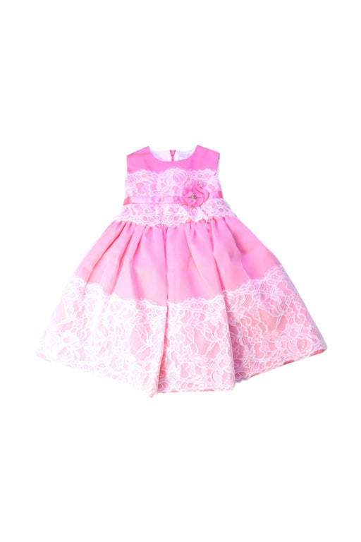A Pink Sleeveless Dresses from Chickeeduck in size 12-18M for girl. (Front View)