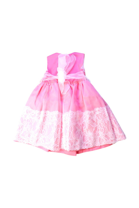 A Pink Sleeveless Dresses from Chickeeduck in size 12-18M for girl. (Back View)