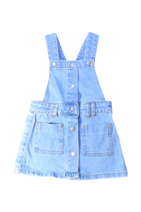 A Blue Overall Dresses from Seed in size 3T for girl. (Front View)