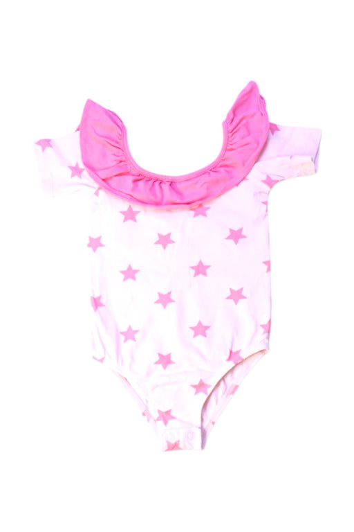 A Pink Short Sleeve Bodysuits from Seed in size 2T for girl. (Front View)