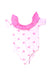 A Pink Short Sleeve Bodysuits from Seed in size 2T for girl. (Front View)