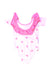 A Pink Short Sleeve Bodysuits from Seed in size 2T for girl. (Back View)