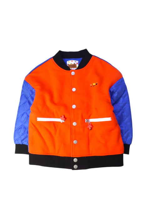 A Multicolour Puffer/Quilted Jackets from Vauva in size 4T for boy. (Front View)