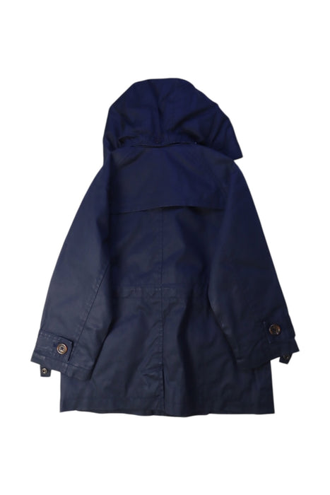 A Navy Coats from Jacadi in size 5T for neutral. (Back View)