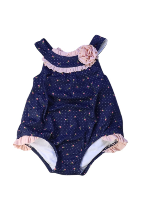 A Navy Swimsuits from Janie & Jack in size 6-12M for girl. (Front View)