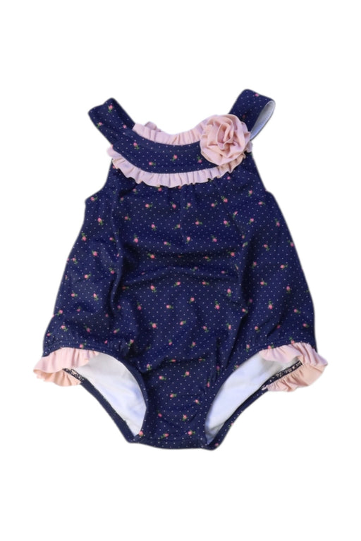A Navy Swimsuits from Janie & Jack in size 6-12M for girl. (Front View)