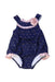 A Navy Swimsuits from Janie & Jack in size 6-12M for girl. (Front View)