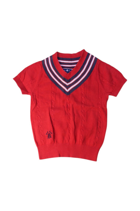 A Red Sweater Vests from Nicholas & Bears in size 12-18M for boy. (Front View)