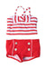A Red Bikinis from Janie & Jack in size 6-12M for girl. (Front View)
