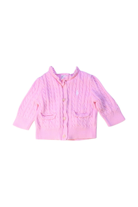 A Pink Cardigans from Ralph Lauren in size 0-3M for girl. (Front View)