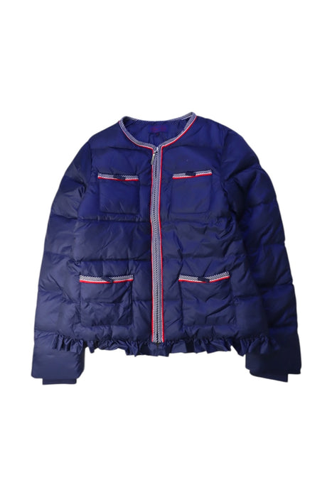 A Navy Puffer/Quilted Jackets from Nicholas & Bears in size 12Y for girl. (Front View)