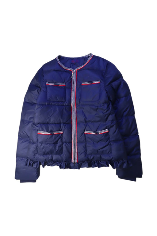 A Navy Puffer/Quilted Jackets from Nicholas & Bears in size 12Y for girl. (Front View)