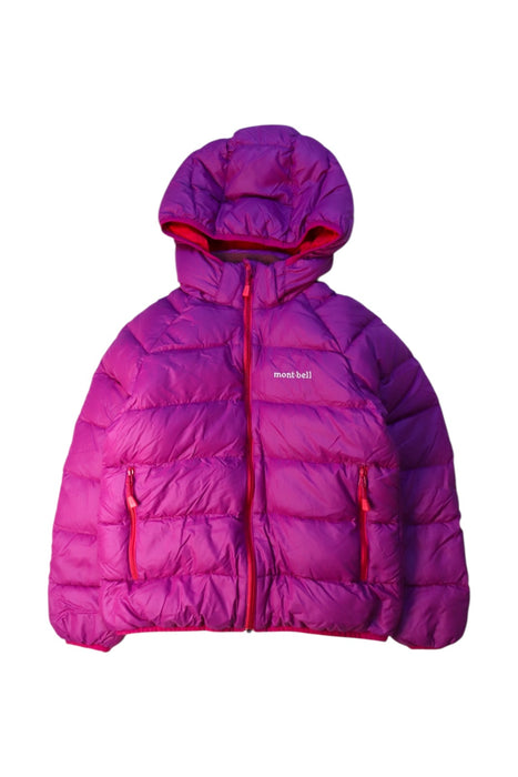 A Pink Puffer/Quilted Coats & Outerwear from Mont-bell in size 7Y for girl. (Front View)