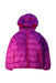 A Pink Puffer/Quilted Coats & Outerwear from Mont-bell in size 7Y for girl. (Front View)