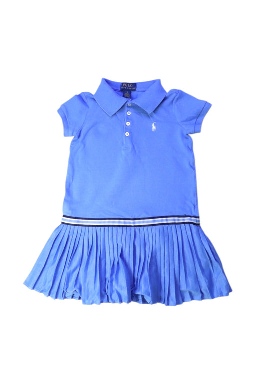 A Blue Short Sleeve Dresses from Polo Ralph Lauren in size 3T for girl. (Front View)