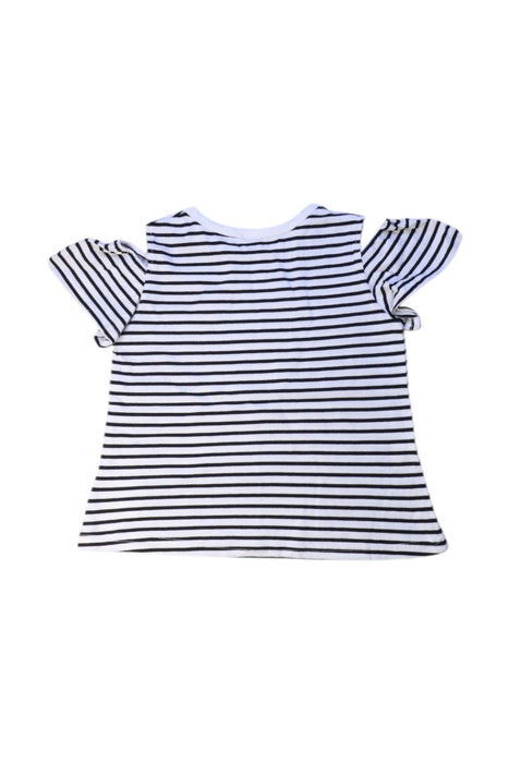 A Black Short Sleeve Tops from Petit Main in size 5T for girl. (Back View)