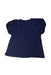 A Navy Short Sleeve Tops from Petit Main in size 5T for girl. (Back View)