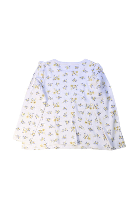 A White Long Sleeve Tops from Petit Main in size 5T for girl. (Back View)
