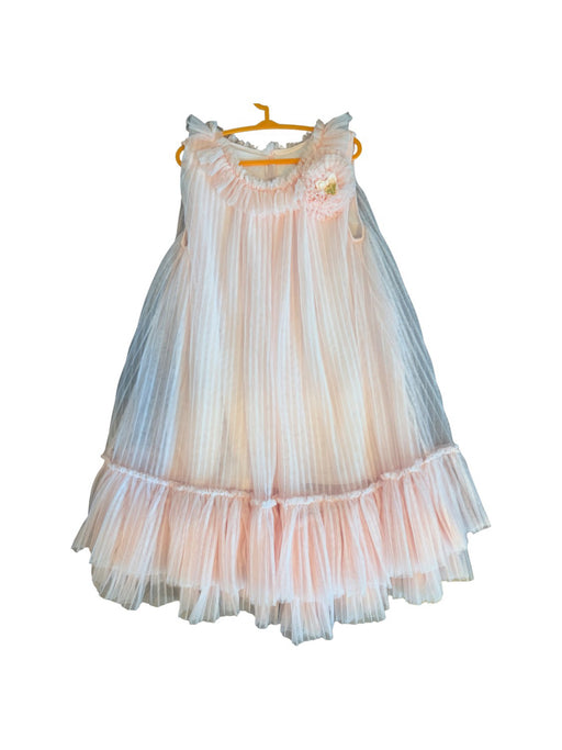 A Peach Sleeveless Dresses from Angel's Face in size 7Y for girl. (Front View)